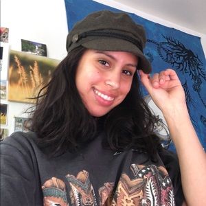 Green Wool braided detail Cabby Hat. Firm price.